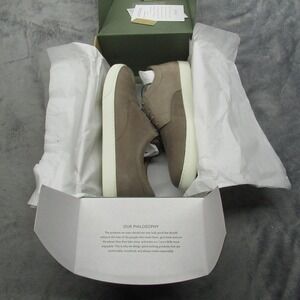 Nisolo Men Shoe 11 Grey Leather Suede Diego Everyday Sneaker Casual $145 NEW